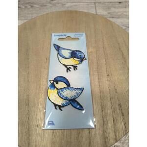 Simplicity Iron On Applique Blue Birds 1.9"W X 1.8"H Per Pack Contains 2 Birds